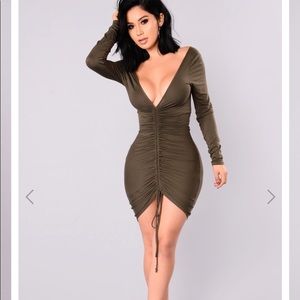 Olive Green Party dress